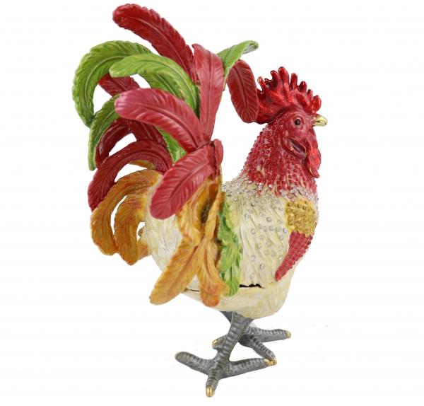 feng shui import Big Bejeweled Cloisonne Rooster Statue