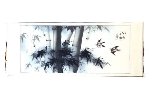 feng shui import Big Horizontal Bamboo Scroll Picture