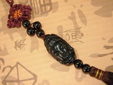 feng shui import Black Stone Sakyamuni Buddha Head Charm
