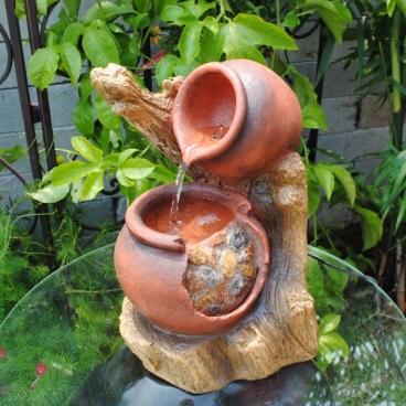 Feng Shui Import Broken Pot Tabletop Water Fountain