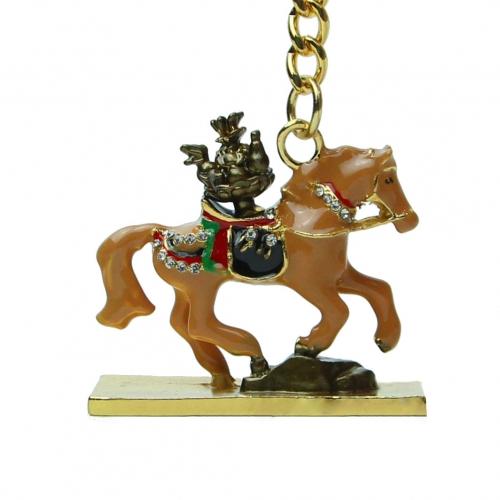 feng shui import Brown Tribute Horse Keychain Amulet