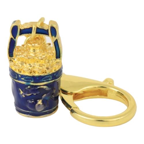 Feng Shui Import Buckets Of Gold & Good Fortune Amulet Keychain