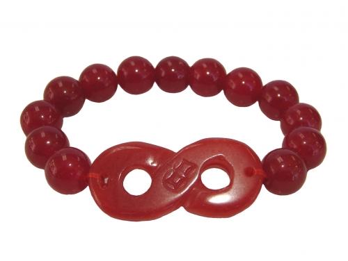 feng shui import Carnelian Bracelet with Infinity Symbol