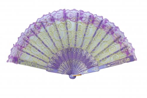 feng shui import Colorful Slab Lace Folding Fan with Auspicious Symbol