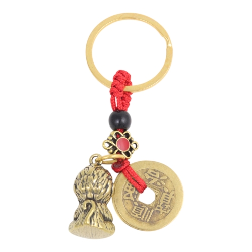 Feng Shui Import Copper Monkey With 5-Copper Coin Lucky Charm For Year Of The Snake