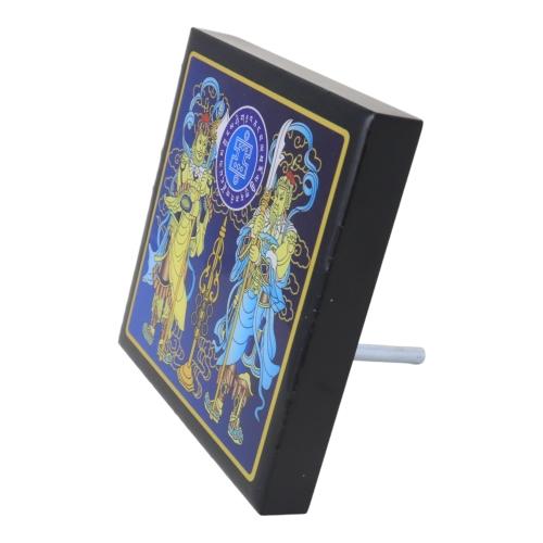 Feng Shui Import Door Guardians W/ Ksitigarbha Staff Plaque