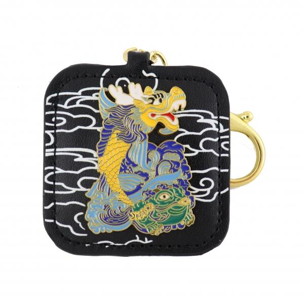 feng shui import Dragon Carp w/ 3-Legged Toad Amulet Keychain