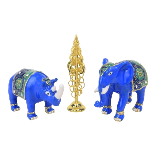 feng shui import Elephant and Rhinoceros w/ Ksitigarbha Staff