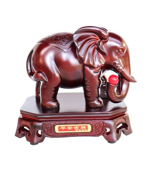 feng shui import Feng Shui Elephant Holding a Red Jewel with Trunk Down