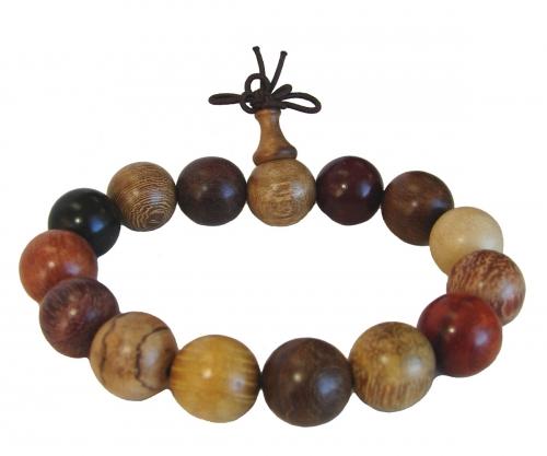 feng shui import 16mm Big 7-Natural Wood Bracelet