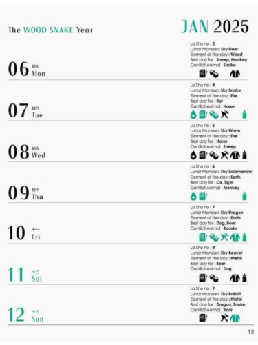 Feng Shui Import 2025 Fortune & Feng Shui Diary