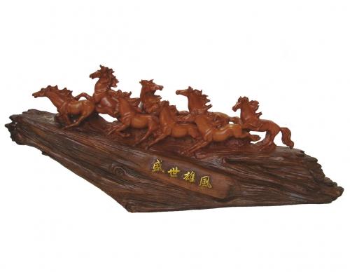 feng shui import 25 Inch Big 8-Runing Horse Statue