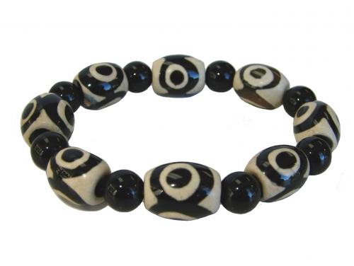 feng shui import 3-Eyed Dzi Bracelet