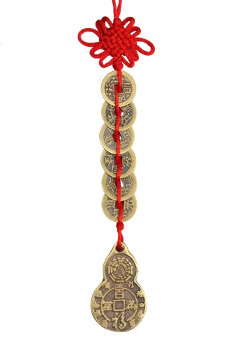 feng shui import 6-Coin with Wu Lou Charm