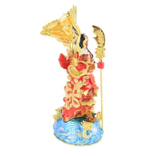 Feng Shui Import 9-Dragon Kwan Kung With 5 Flags