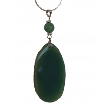 feng shui import Agate Slice Pendant
