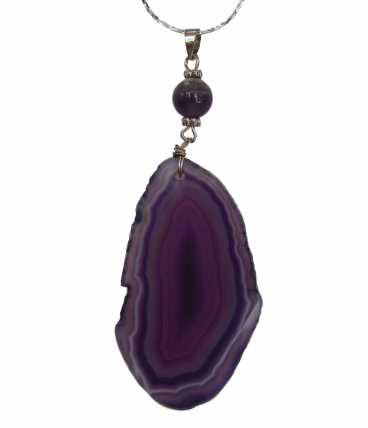 feng shui import Agate Slice Pendant