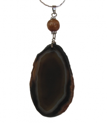 feng shui import Agate Slice Pendant