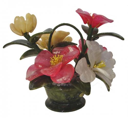 feng shui import Basket of Jade Peony Flowers