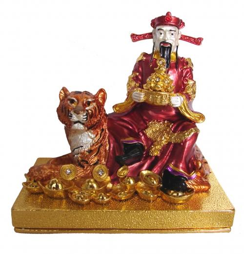 feng shui import Bejeweled God of Wealth on Tiger
