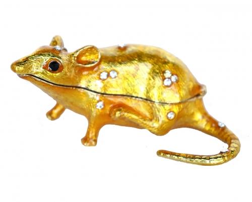 feng shui import Bejeweled Golden Rat Statue