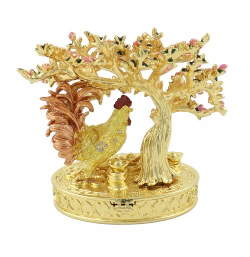 Feng Shui Import Bejeweled Peach Blossom - Rooster
