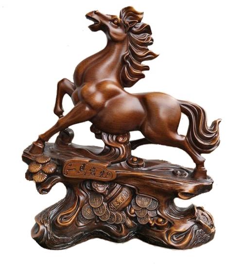 feng shui import Big Brown Auspicious Horse Statue