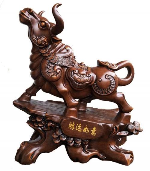 feng shui import Big Brown Auspicious Ox Statue