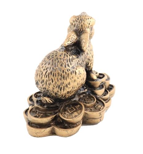 Feng Shui Import Bronze Color Rabbit Statue