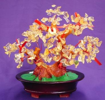 Feng Shui Import Citrine Gem Tree With Coins