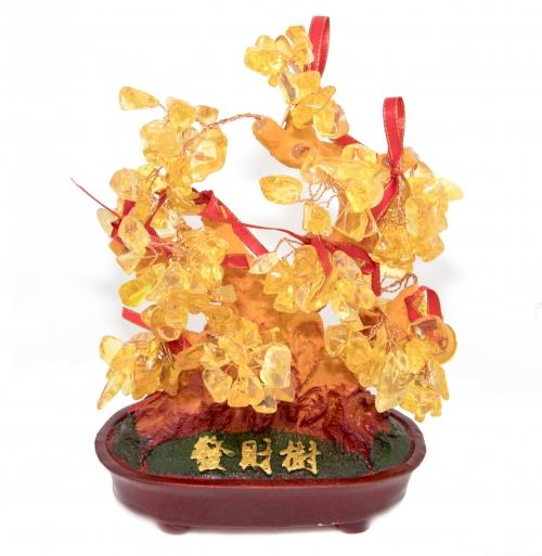 Feng Shui Import Citrine Gem Tree With Coins
