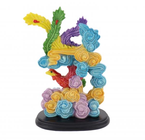 Feng Shui Import Colorful Phoenix Statue