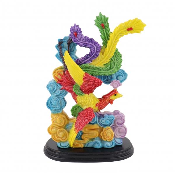 feng shui import Colorful Phoenix Statue