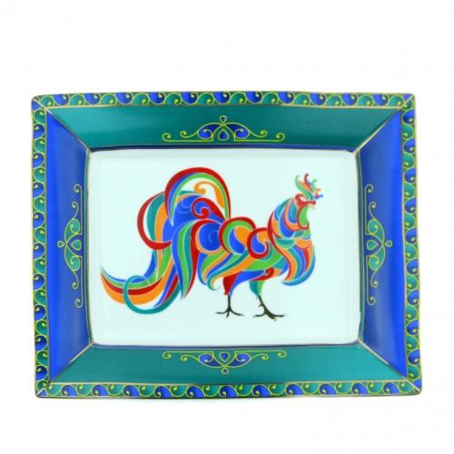 feng shui import Colorful Rooster Tray