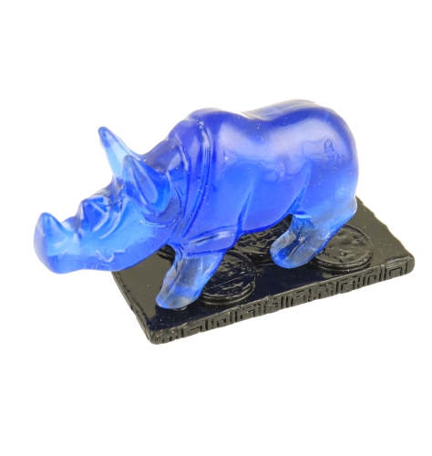 Feng Shui Import Feng Shui Blue Rhino Statue