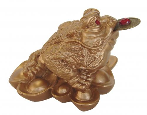 feng shui import Golden Money Frog on Ingots