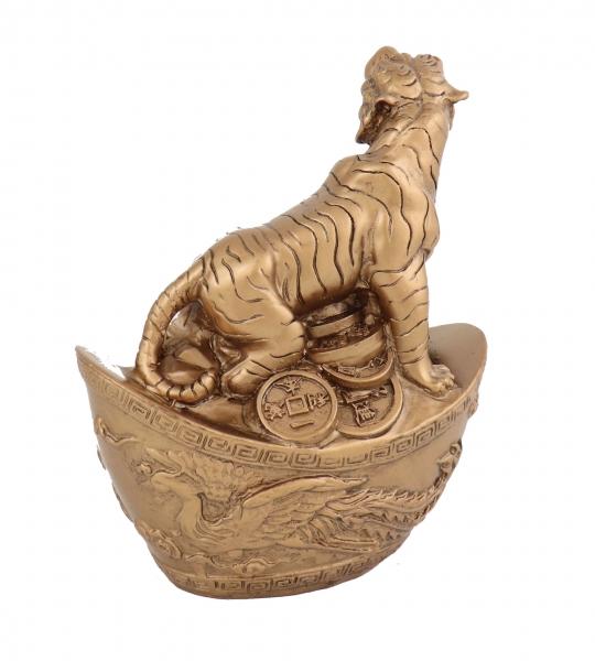 Feng Shui Import Golden Tiger On Big Ingot