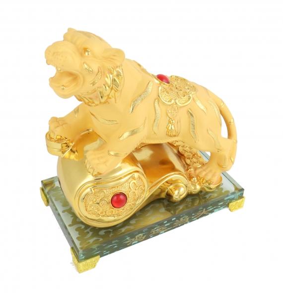 Feng Shui Import Golden Tiger On Ru Yi