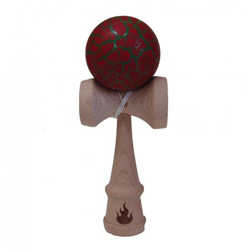 feng shui import Green/Red Crackle Kendama