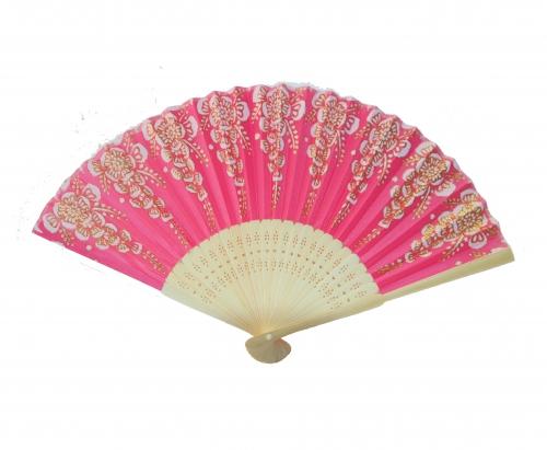 feng shui import Hand Fan with Wooden Slab