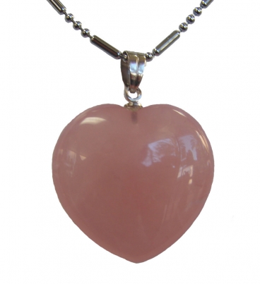 feng shui import Heart Shape Rose Quartz Pendant