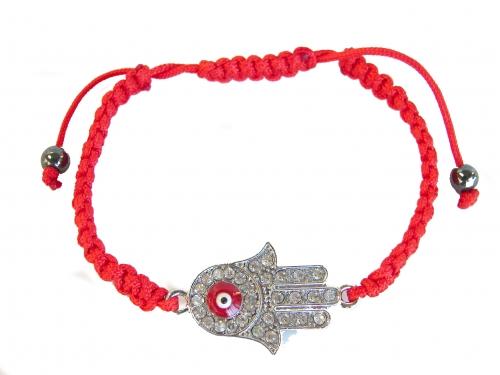 feng shui import Jeweled Red Hamsa Hand Bracelet