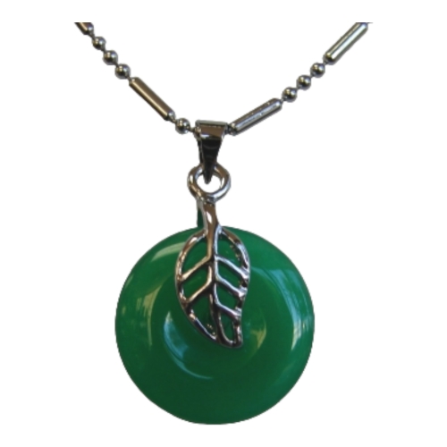 feng shui import Leaf Jade Pendant