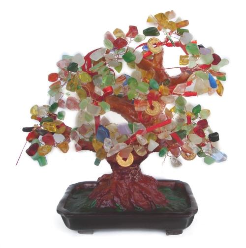 Feng Shui Import Mix Gem Tree With Coins