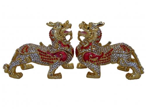 feng shui import Pair of Bejeweled Pi Yao