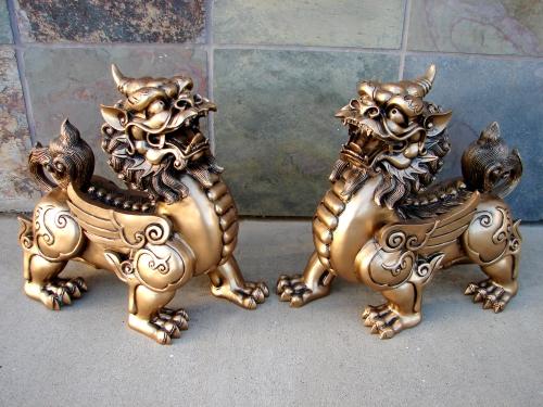 feng shui import Pair of Big Pi Yao Statues