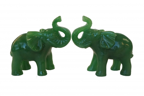 feng shui import Pair of Green Elephant Statues