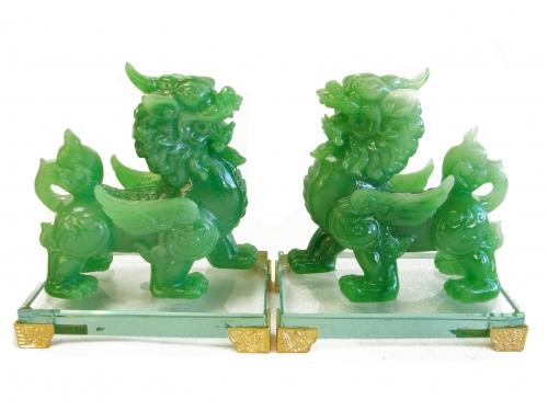 feng shui import Pair of Green Pi Yao Statues