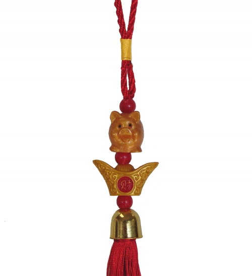feng shui import Pig Charm with Ingot