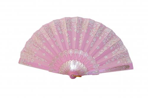 Feng Shui Import Pink Hand Fan